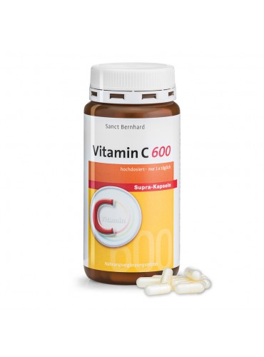 C-VITAMIIN - IMMUUNSÜSTEEM TUGEVAKS! 600 mg. 180 KAPSLIT. 